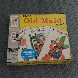 Jumbo Old Maid Card Game Vintage 1968